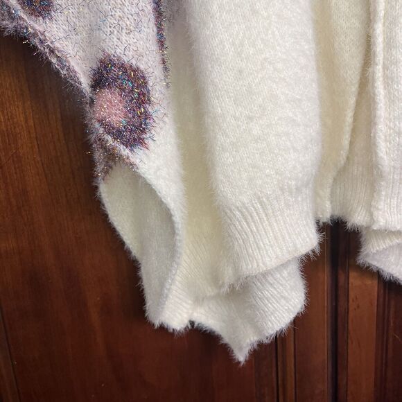 Roffe Leopard Poncho Capelet Brushed Soft Wrap Pink Leopard Metallic One Size - Picture 10 of 13